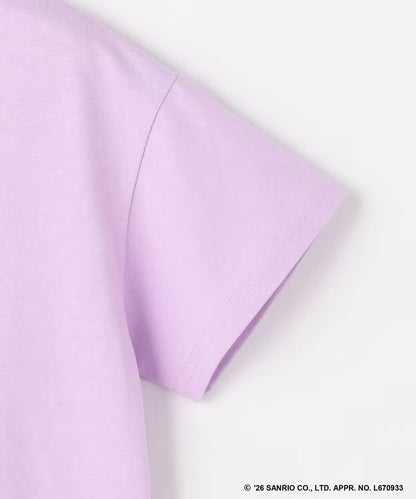 日本童裝 aF#a325 x Sanrio 接觸冷感 亮片圖案上衣 100-140cm 女童款 夏季 TOPS