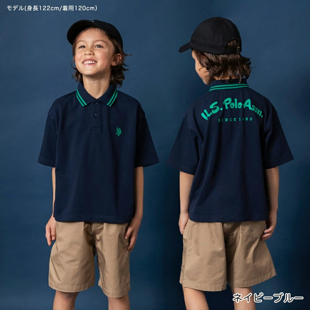 日本童裝 Branshes 【U.S. POLO ASSN.】珠地短袖polo上衣 90-150cm 男童款 夏季 TOPS