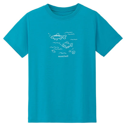 日本童裝 mont-bell  防UV/透氣/彈性 魚魚T恤  140-160cm 夏季 TOPS