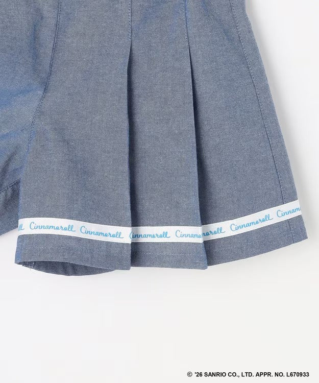 日本童裝 aF#a325 x Sanrio 圓弧鈕扣短褲 100-150cm 女童款 夏季 PANTS