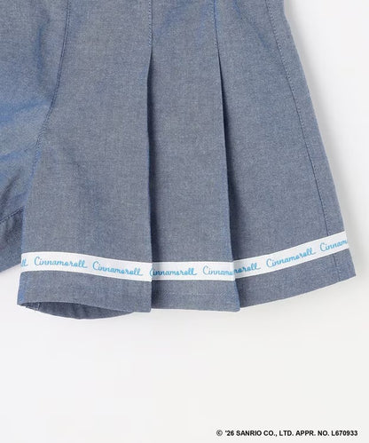 日本童裝 aF#a325 x Sanrio 圓弧鈕扣短褲 100-150cm 女童款 夏季 PANTS