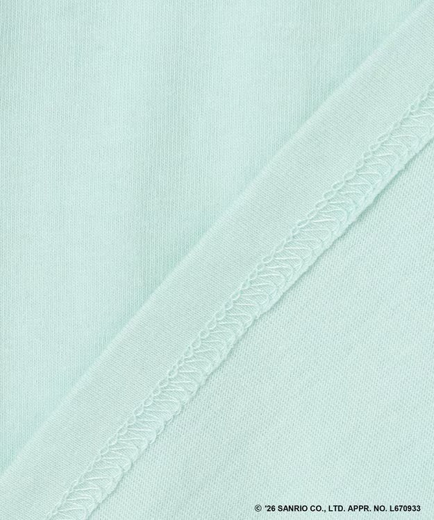 日本童裝 aF#a325 x Sanrio 接觸冷感 蝴蝶結花邊袖上衣 90-150cm 女童款 夏季 TOPS