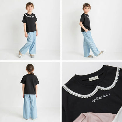 日本童裝 Branshes 印花短袖上衣 80-150cm 女童款 夏季 TOPS