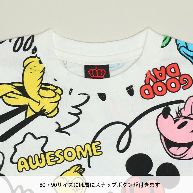 Japanese BDL x Disney parent-child print tops (80-150cm) for boys and girls (summer TOPS) 