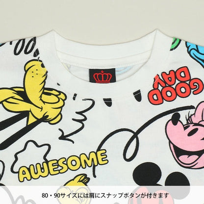 Japanese BDL x Disney parent-child print tops (80-150cm) for boys and girls (summer TOPS) 