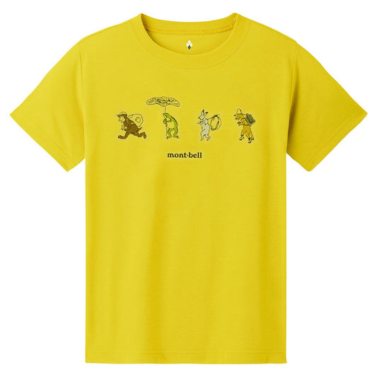 Japanese children's clothing mont-bell UV protection / quick-drying / durable / breathable / odor suppression route asking / forest show / Hokkaido killer whale pattern top XS-XL adult summer TOPS 
