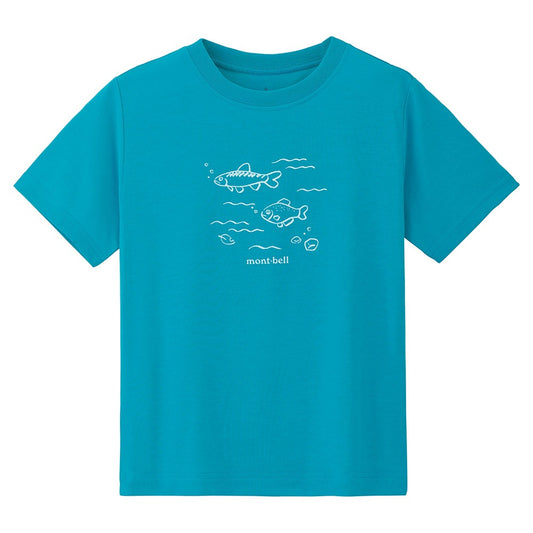 Japanese children's clothing mont-bell UV protection / quick-drying / durable / breathable / odor suppression route asking / forest show / Hokkaido killer whale pattern top XS-XL adult summer TOPS 