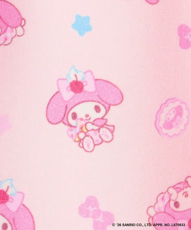 日本童裝 aF#a325 x Sanrio 接觸冷感 蝴蝶結七分褲 100-130cm 女童款 夏季 PANTS