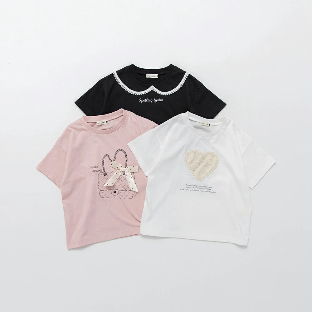 日本童裝 Branshes 印花短袖上衣 80-150cm 女童款 夏季 TOPS