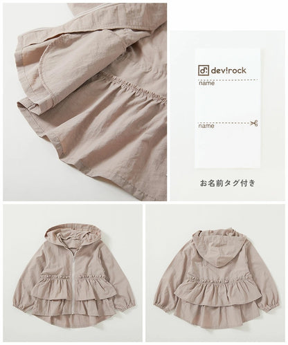 Japanese children's clothing dev!rock waterproof series stand collar thin jacket 100-160cm boys/girls spring and summer outerwear