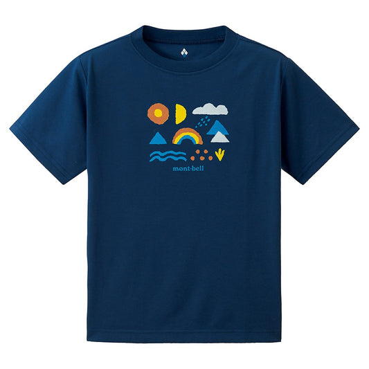 Japanese children's clothing mont-bell UV protection / quick-drying / durable / breathable / odor suppression route asking / forest show / Hokkaido killer whale pattern top XS-XL adult summer TOPS 
