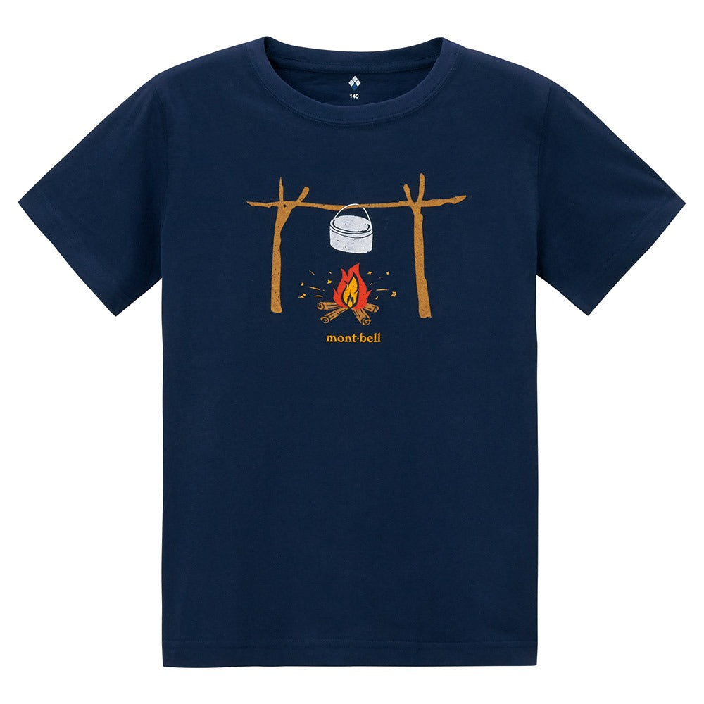 日本童裝 mont-bell  防UV/透氣/彈性 營火T恤  140-160cm 夏季 TOPS