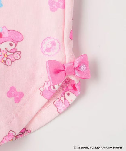 日本童裝 aF#a325 x Sanrio 接觸冷感 蝴蝶結七分褲 100-130cm 女童款 夏季 PANTS