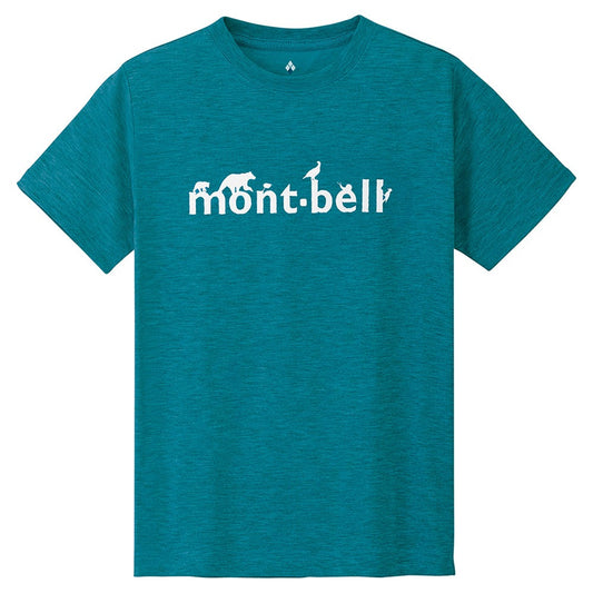 Japanese children's clothing mont-bell UV protection / quick-drying / durable / breathable / odor suppression route asking / forest show / Hokkaido killer whale pattern top XS-XL adult summer TOPS 