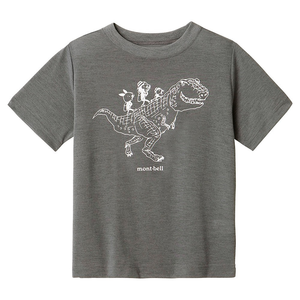 日本童裝 mont-bell 防UV/速乾系列/透氣 恐龍與動物T恤 100-130cm 夏季 TOPS