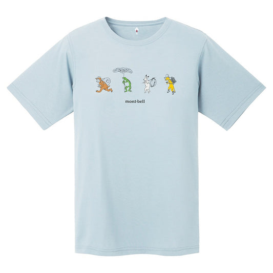 Japanese children's clothing mont-bell UV protection / quick-drying / durable / breathable / odor suppression route asking / forest show / Hokkaido killer whale pattern top XS-XL adult summer TOPS 