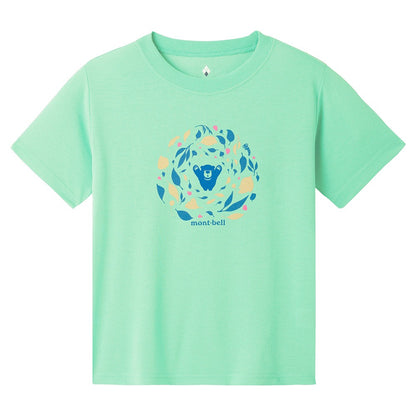 日本童裝 mont-bell 防UV/速乾系列/透氣 葉子舞T恤 100-130cm 親子裝 夏季 TOPS