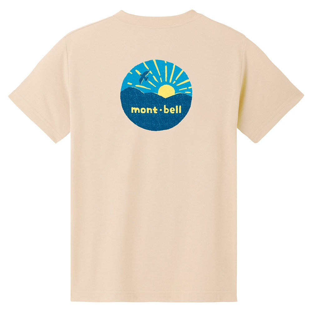 Japanese children's clothing mont-bell UV protection / quick-drying / durable / breathable / odor suppression route asking / forest show / Hokkaido killer whale pattern top XS-XL adult summer TOPS 