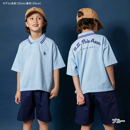 日本童裝 Branshes 【U.S. POLO ASSN.】珠地短袖polo上衣 90-150cm 男童款 夏季 TOPS