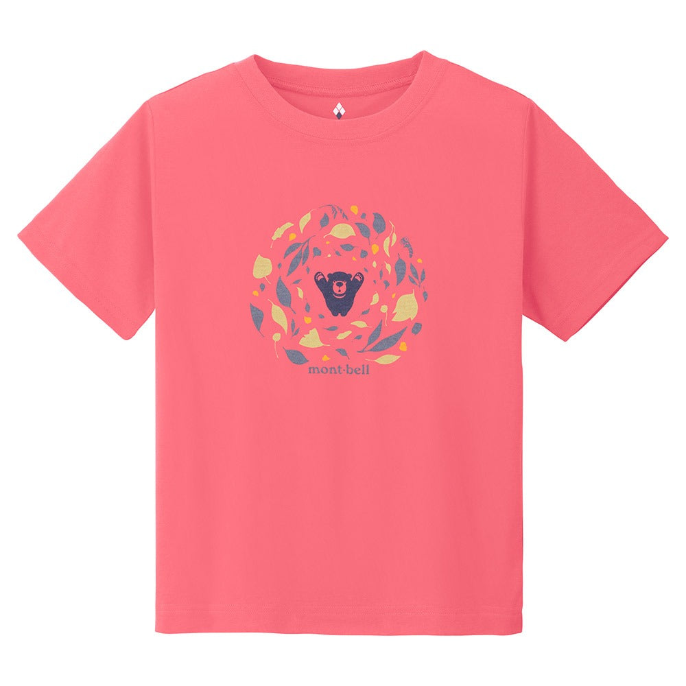 日本童裝 mont-bell 防UV/速乾系列/透氣 葉子舞T恤 100-130cm 親子裝 夏季 TOPS