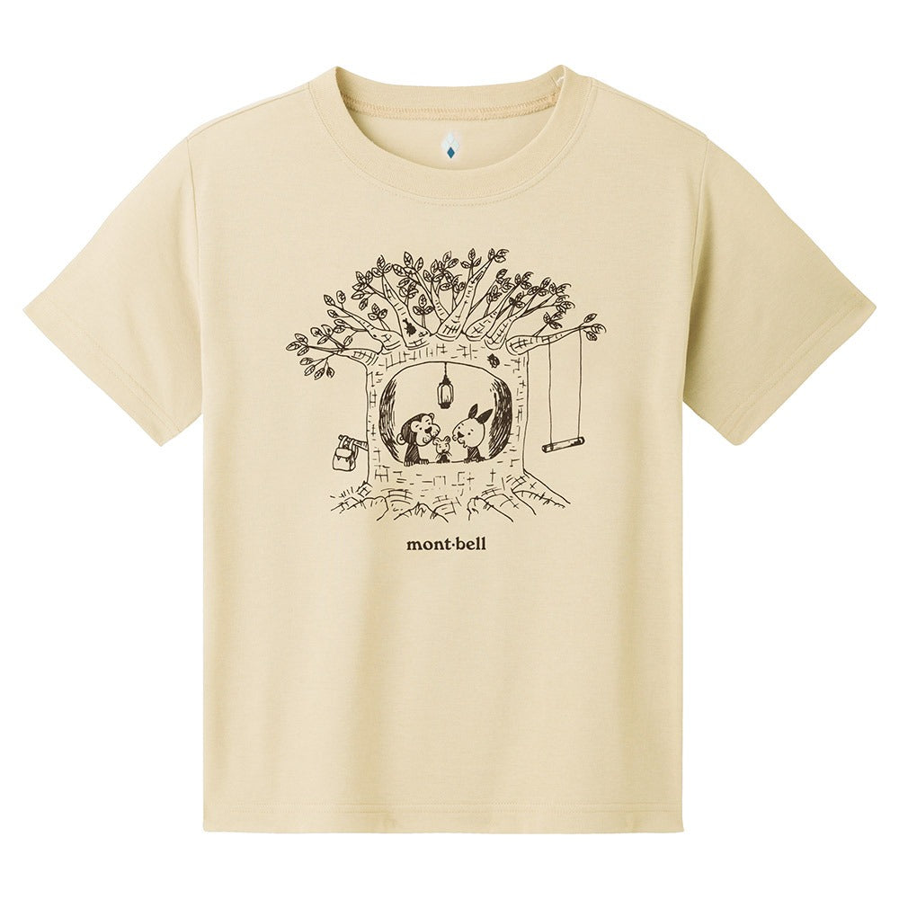 日本童裝 mont-bell 防UV/速乾系列/透氣 木屋T恤 100-130cm 夏季 TOPS