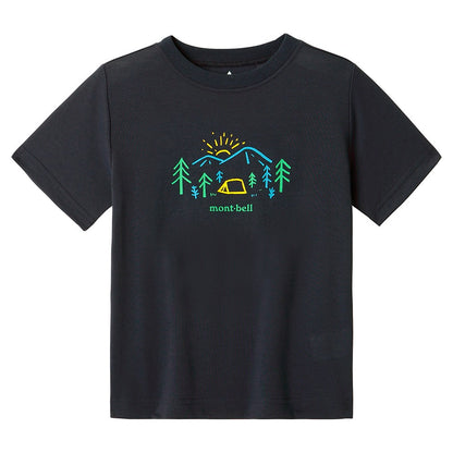 Japanese children's clothing mont-bell UV protection / quick-drying / durable / breathable / odor suppression route asking / forest show / Hokkaido killer whale pattern top XS-XL adult summer TOPS 