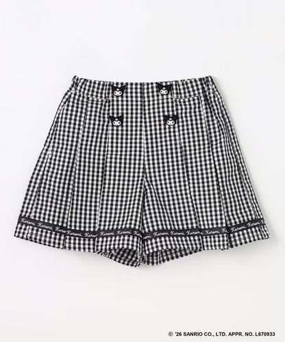 日本童裝 aF#a325 x Sanrio 圓弧鈕扣短褲 100-150cm 女童款 夏季 PANTS