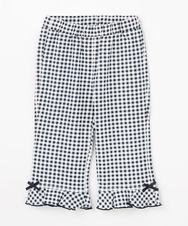 日本童裝 aF#a325 接觸冷感 花邊七分褲 90-140cm 女童款 夏季 PANTS
