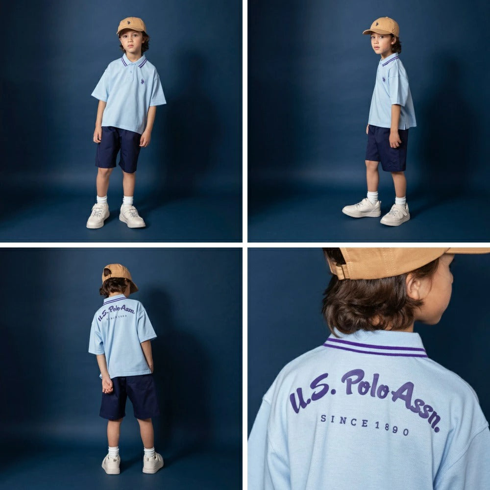 日本童裝 Branshes 【U.S. POLO ASSN.】珠地短袖polo上衣 90-150cm 男童款 夏季 TOPS