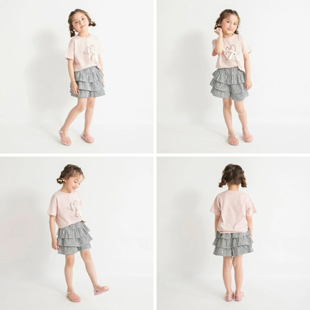 日本童裝 Branshes 印花短袖上衣 80-150cm 女童款 夏季 TOPS
