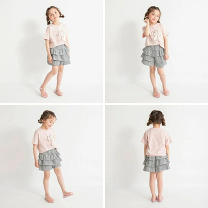 日本童裝 Branshes 印花短袖上衣 80-150cm 女童款 夏季 TOPS