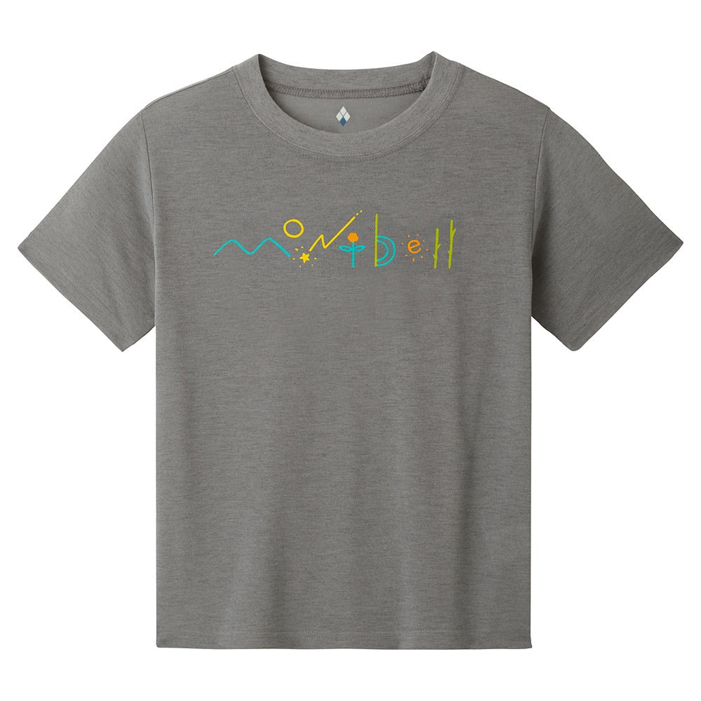 日本童裝 mont-bell 防UV/速乾系列/透氣 字母logoT恤 100-130cm 親子裝 夏季 TOPS