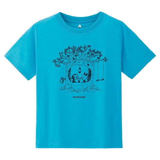 Japanese children's clothing mont-bell UV protection / quick-drying / durable / breathable / odor suppression route asking / forest show / Hokkaido killer whale pattern top XS-XL adult summer TOPS 