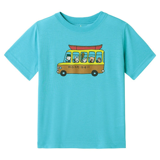Japanese children's clothing mont-bell UV protection / quick-drying / durable / breathable / odor suppression route asking / forest show / Hokkaido killer whale pattern top XS-XL adult summer TOPS 