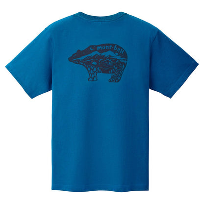 Japanese children's clothing mont-bell UV protection / quick-drying / durable / breathable / odor suppression route asking / forest show / Hokkaido killer whale pattern top XS-XL adult summer TOPS 