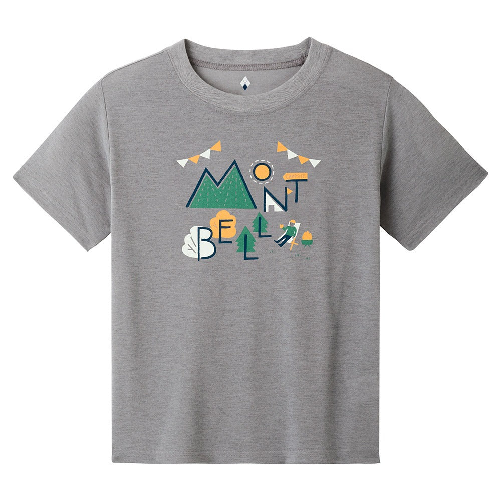 日本童裝 mont-bell  防UV/透氣/彈性 露營T恤 100-130cm 親子裝 夏季 TOPS