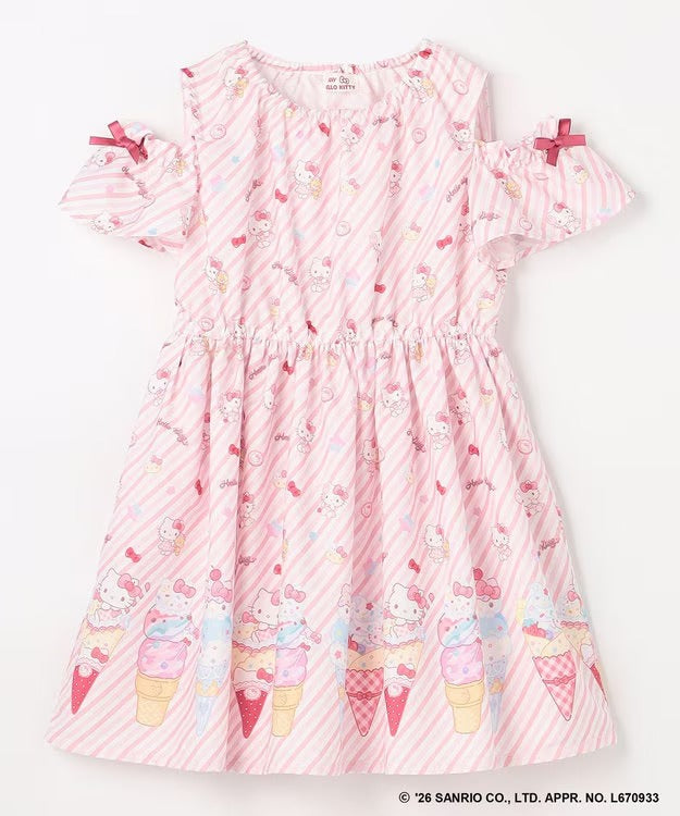 日本童裝 aF#a325 x Sanrio 夢幻連身裙 100-140cm 女童款 夏季 DRESSES