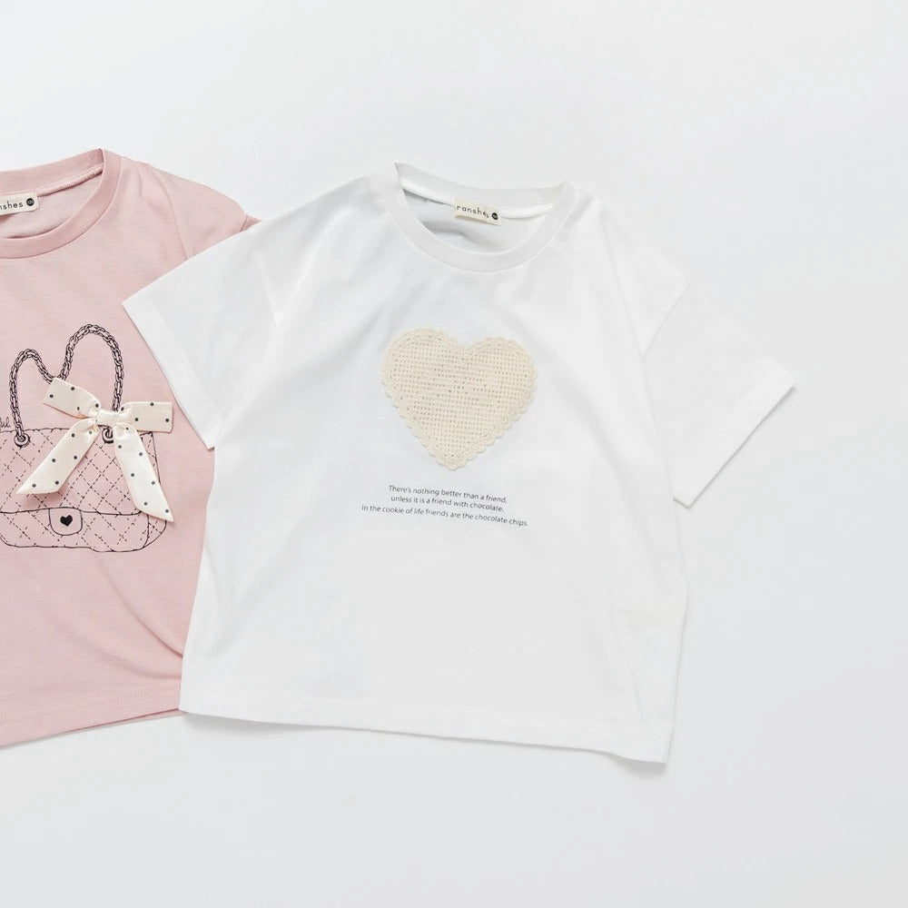 日本童裝 Branshes 印花短袖上衣 80-150cm 女童款 夏季 TOPS