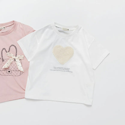日本童裝 Branshes 印花短袖上衣 80-150cm 女童款 夏季 TOPS