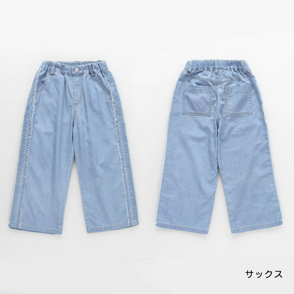 日本童裝 Branshes 接觸冷感 花邊牛仔褲 80-150cm 女童款 夏季 PANTS