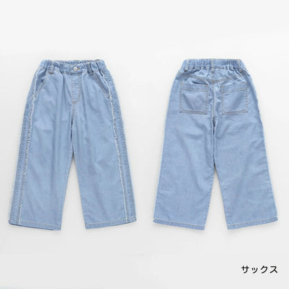 日本童裝 Branshes 接觸冷感 花邊牛仔褲 80-150cm 女童款 夏季 PANTS