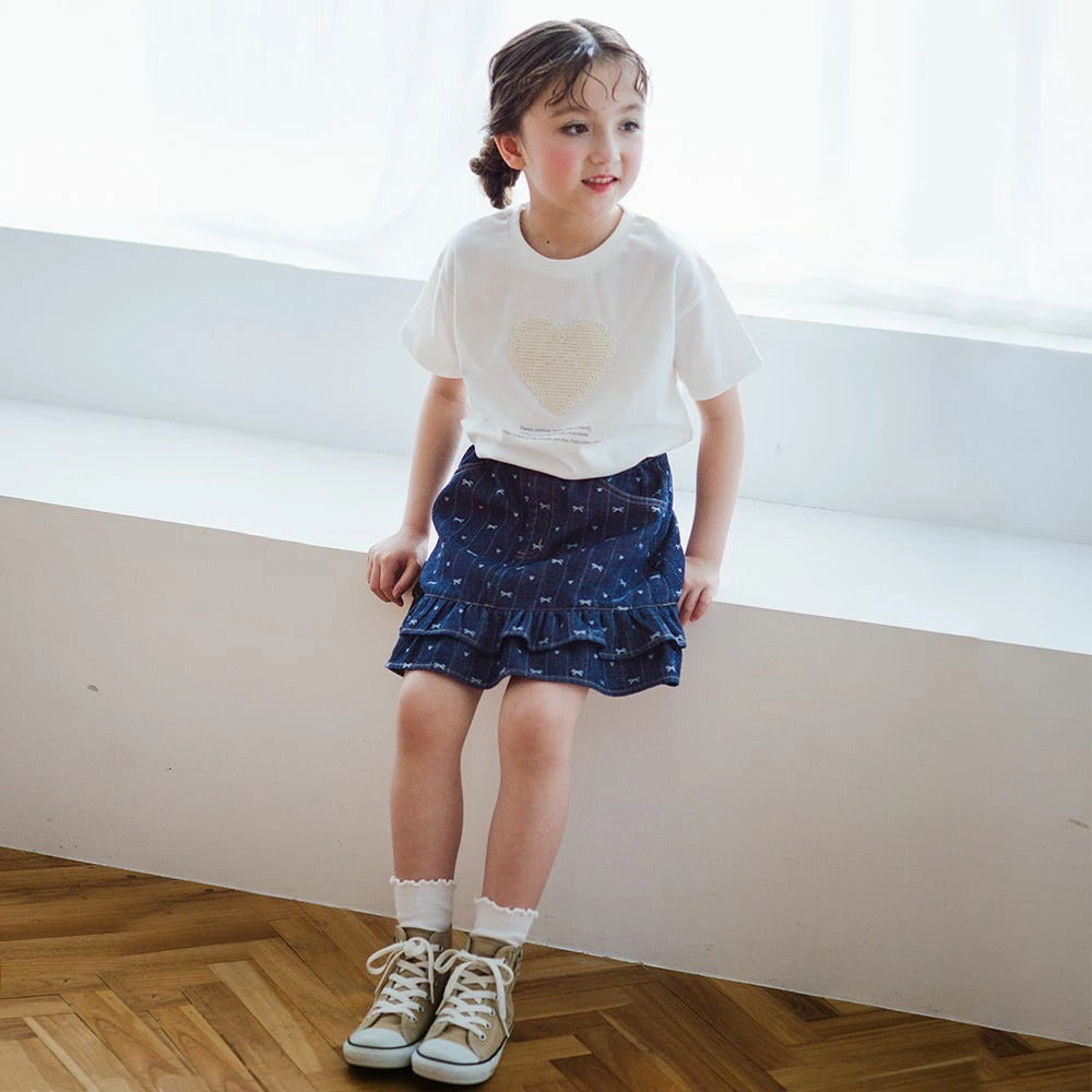日本童裝 Branshes 印花短袖上衣 80-150cm 女童款 夏季 TOPS