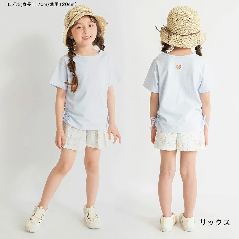 日本童裝 Branshes 2Way 前後兩著 側腰抽繩上衣 80-150cm 女童款 夏季 TOPS