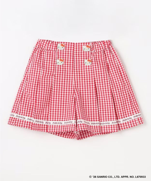 日本童裝 aF#a325 x Sanrio 圓弧鈕扣短褲 100-150cm 女童款 夏季 PANTS