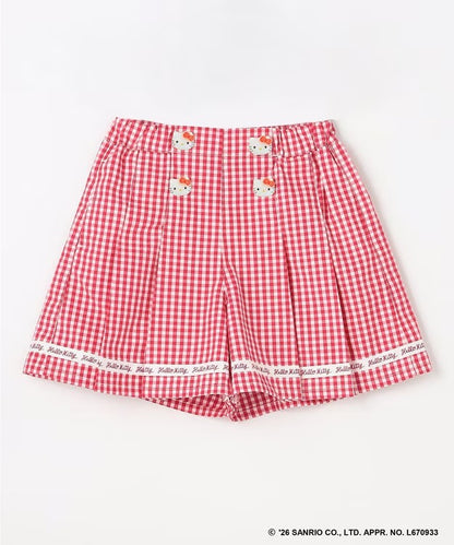 日本童裝 aF#a325 x Sanrio 圓弧鈕扣短褲 100-150cm 女童款 夏季 PANTS