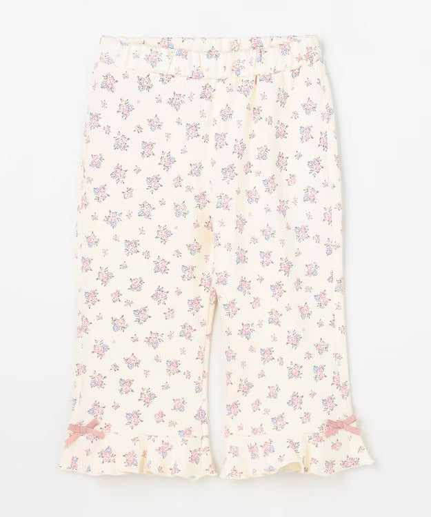 日本童裝 aF#a325 接觸冷感 花邊七分褲 90-140cm 女童款 夏季 PANTS