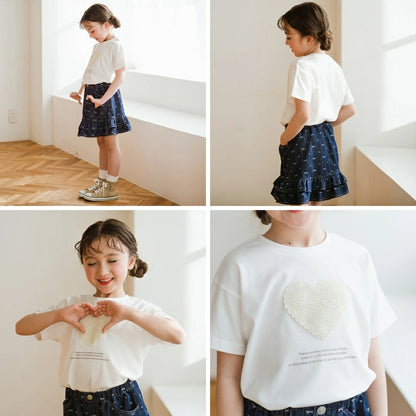 日本童裝 Branshes 印花短袖上衣 80-150cm 女童款 夏季 TOPS