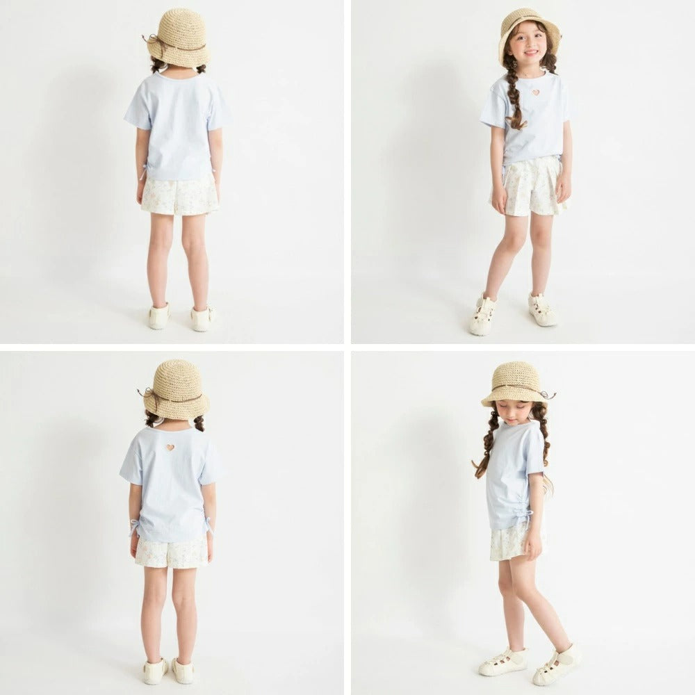 日本童裝 Branshes 2Way 前後兩著 側腰抽繩上衣 80-150cm 女童款 夏季 TOPS