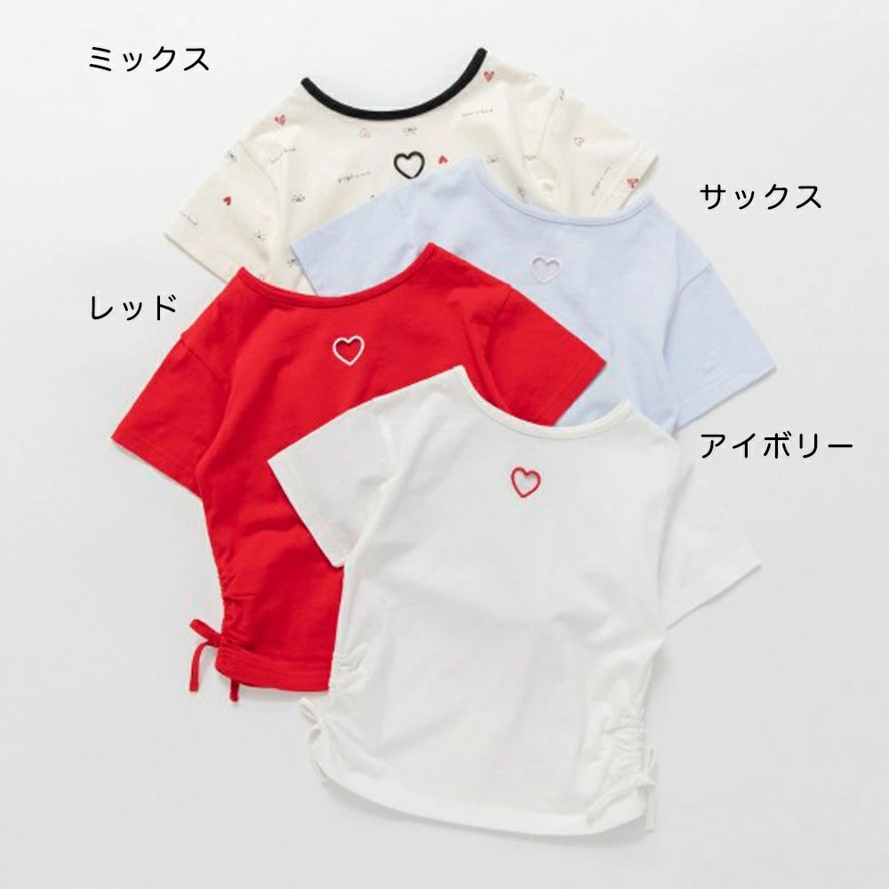 日本童裝 Branshes 2Way 前後兩著 側腰抽繩上衣 80-150cm 女童款 夏季 TOPS