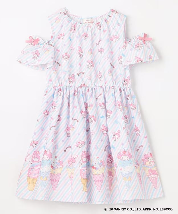 日本童裝 aF#a325 x Sanrio 夢幻連身裙 100-140cm 女童款 夏季 DRESSES